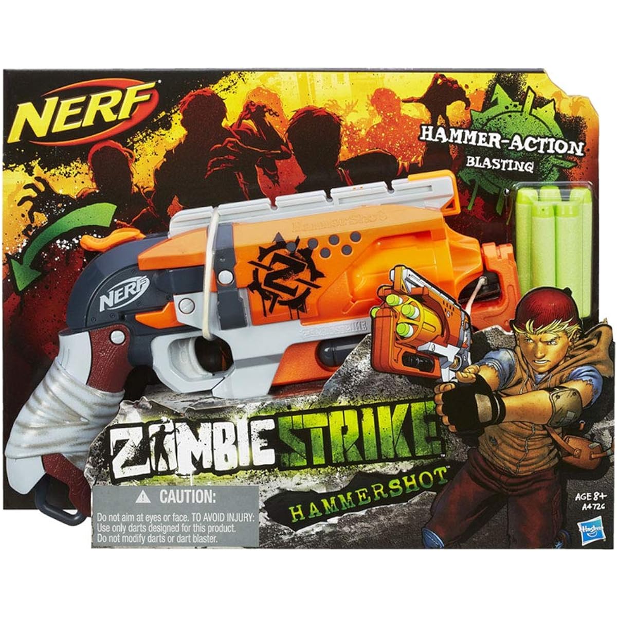 Nerf Zombie Strike Hammershot Blaster Gray Rigger Parallel import