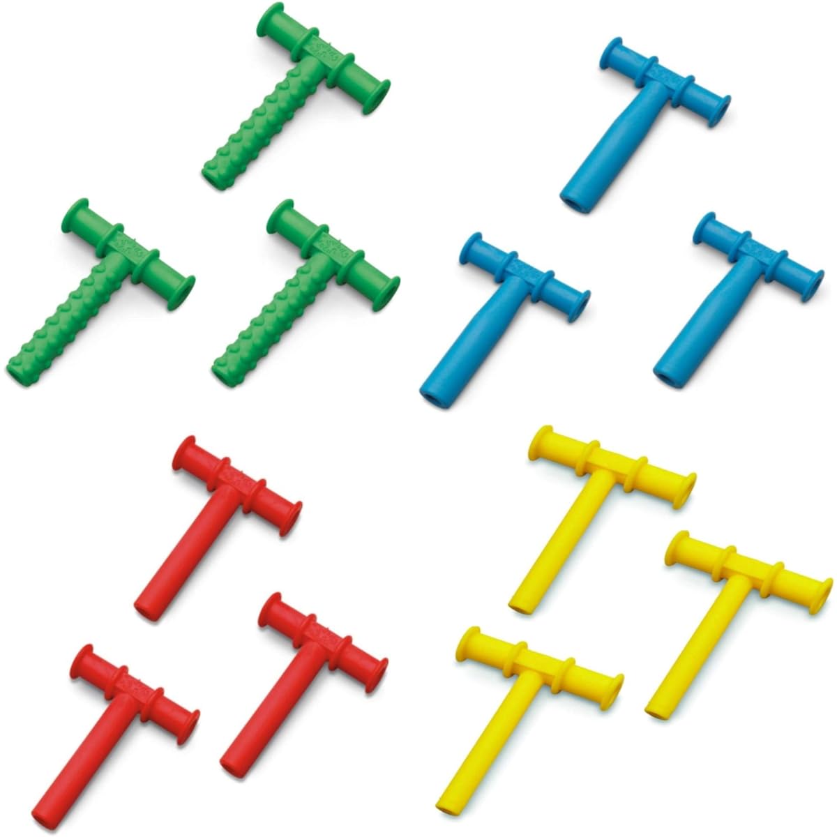 CHEWY TUBE MASTER COMBO PACK - 3 KNOBBY TEXTURE - 3 (BLUE) LARGE - 3 (RED) MEDIUM - 3 (YELLOW) SMALL by Chewy Tubes [Parallel Import]