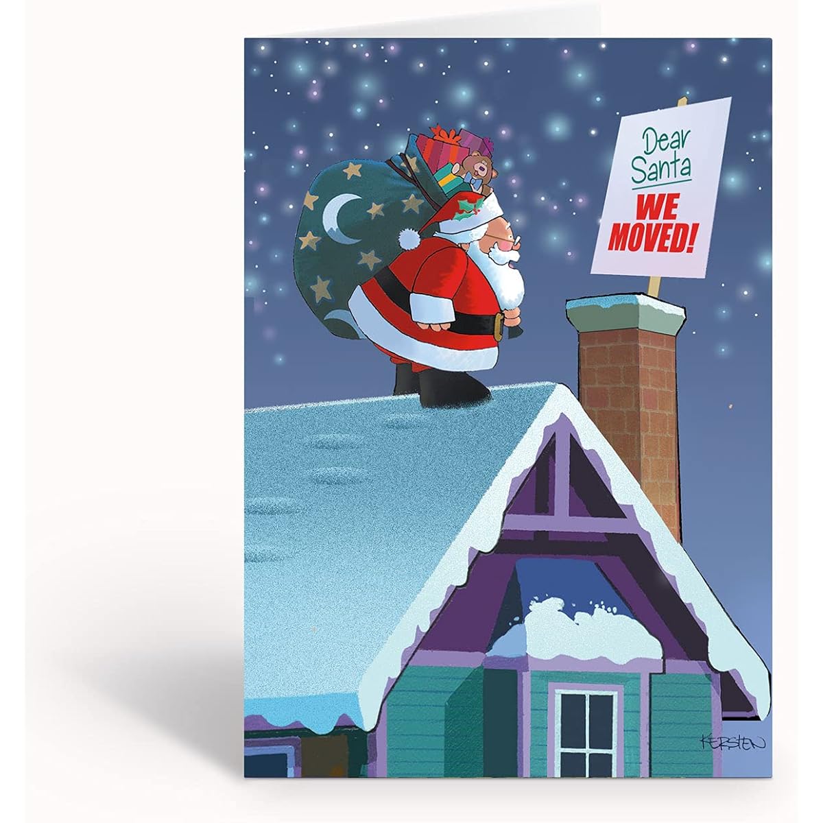 Stonehouse Collection We Moved Funny New Address Holiday Cards - 24 New Address Christmas Cards & Envelopes - Funny Address Cards (Personalized)