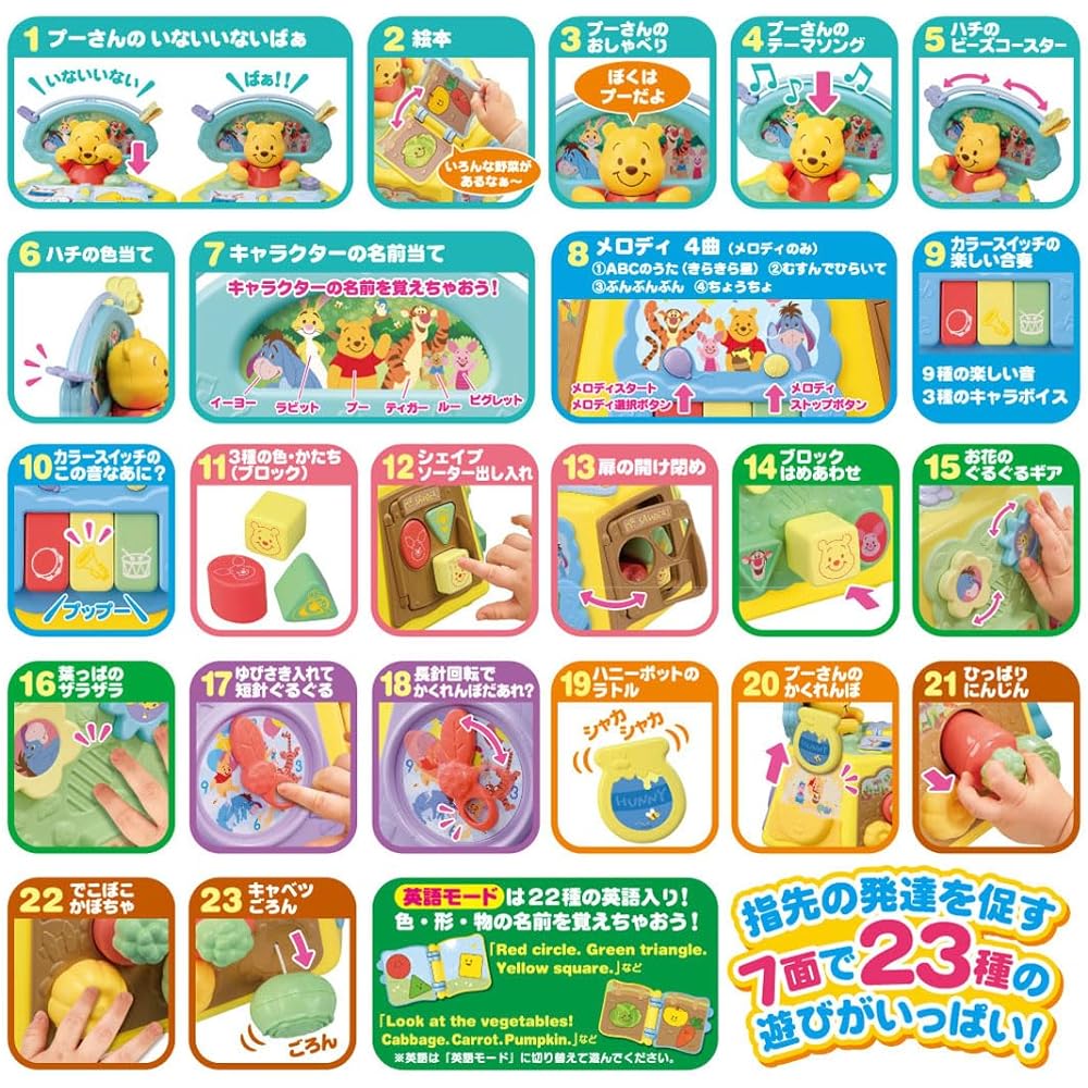 Beginner's English Winnie the Pooh - Chatting with picture books! Yubisaki Educational Educational Completed 8 months to 3 years old Disc (1) included