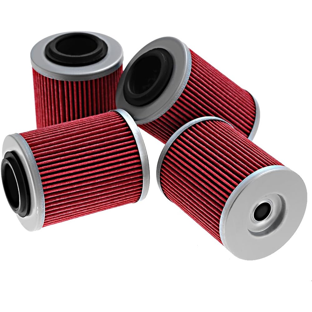 4 Piece Oil Filter Kit 420256188 KN152 HF152 Replacement 2003-2017 Bombardier Can-Am Outlander 330 400 450 500 570 650 800 850 1000