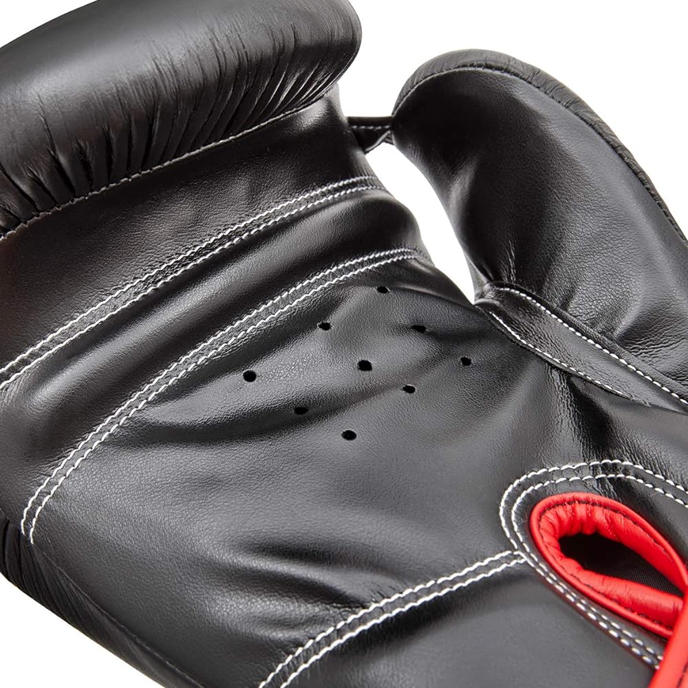 Reebok Leather/PU Boxing Gloves Black/Red