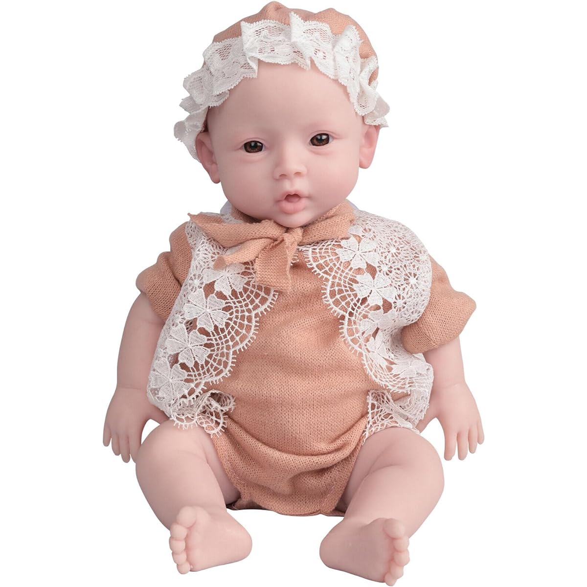 EQAIWUJIE Reborn Doll Realistic Baby Doll Silicone Baby Doll Newborn 47cm Full Silicone Childcare Practice Present Doll Therapy Girl (47cm-Simple Makeup Edition, Asian Yellow)