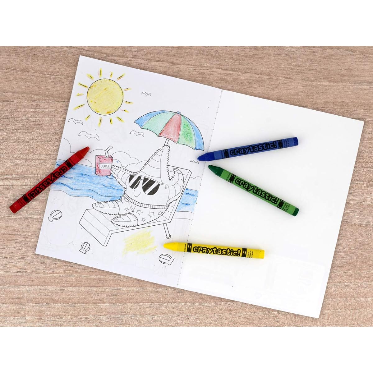Craytastic! Bulk Coloring Activity Set: 4 Packs of 48 Individually Wrapped Crayons + Variety Pack of 48 Mini Coloring Books - Non-Toxic/Fun for Kids Party Favors, Restaurants, Schools, Treasure Chests.