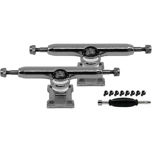 Teak Tuning Fingerboard Prodigy Truck Upgrade Tuning Silver - 34mm Width - Professional Shape Appearance and Components - Standard Tuning Included