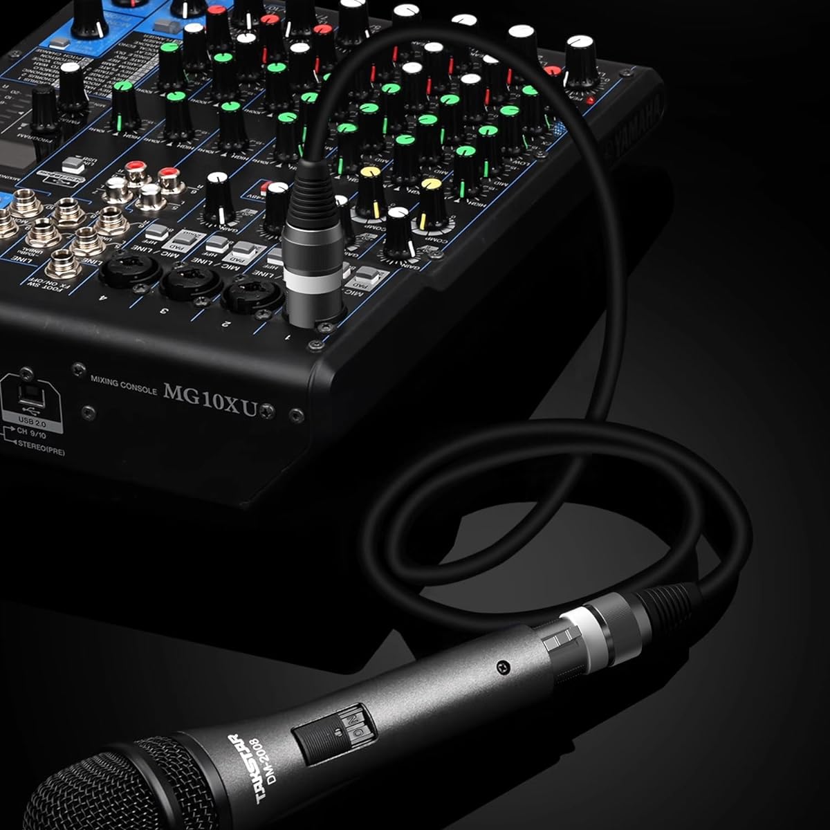 Semusgx XLR Cable - Premium Balanced XLR Microphone Cable, 3 Pin XLR Male to Female Speaker Microphone Cable with OFC Conductor for Studio Recording and Live Production (100TF)