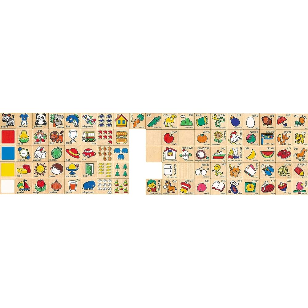 KUMON PUBLISHING NEW Moji Tsumiki Deluxe Set Wooden Hiragana Educational Toys Toys 3 years old and up KUMON WB-53