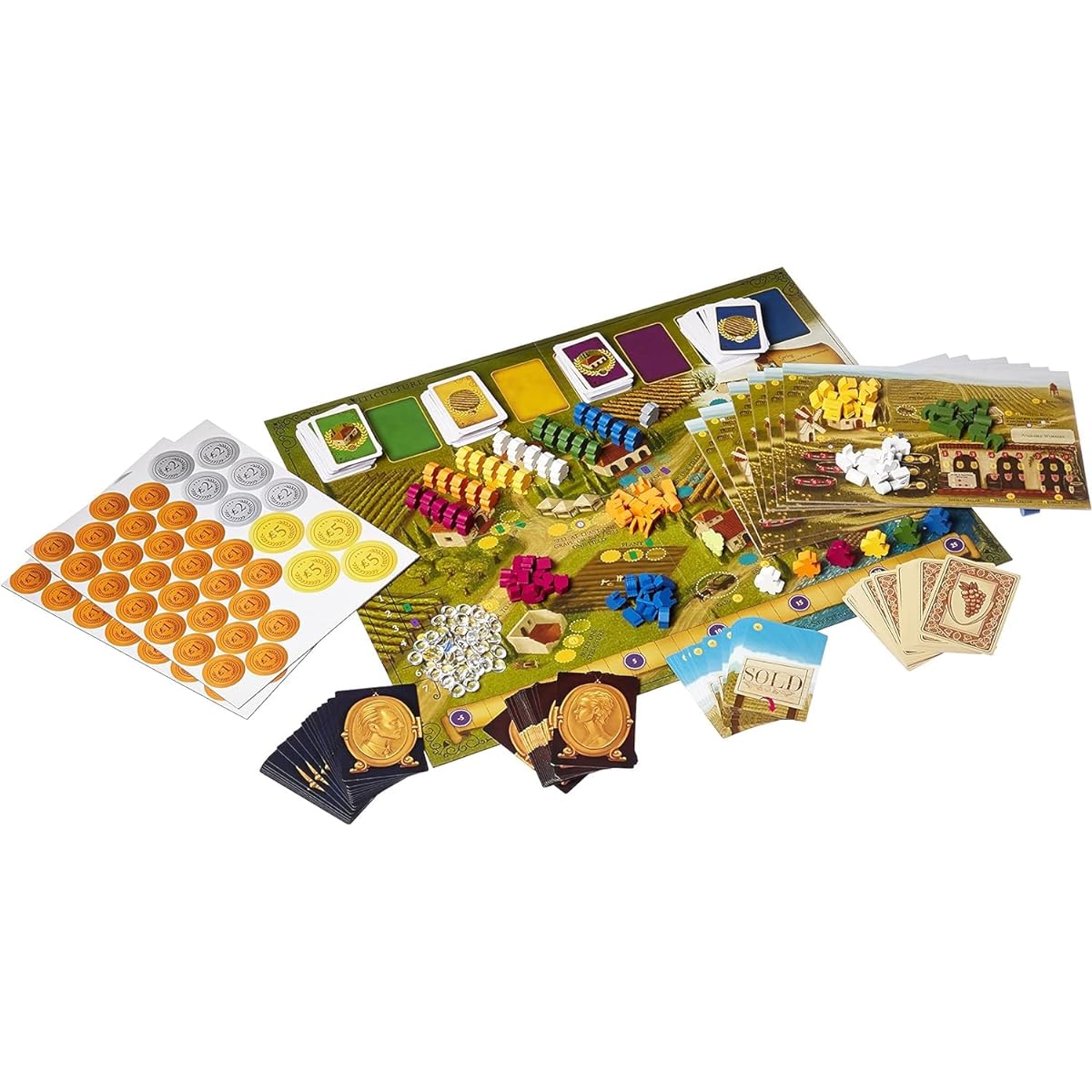 Stonemaier Games: Viticulture Essential Edition (Base Game) | Build the most prosperous Tuscan vineyard | Strategy board game for adults and families | 1-6 players, 90 minutes, ages 14+