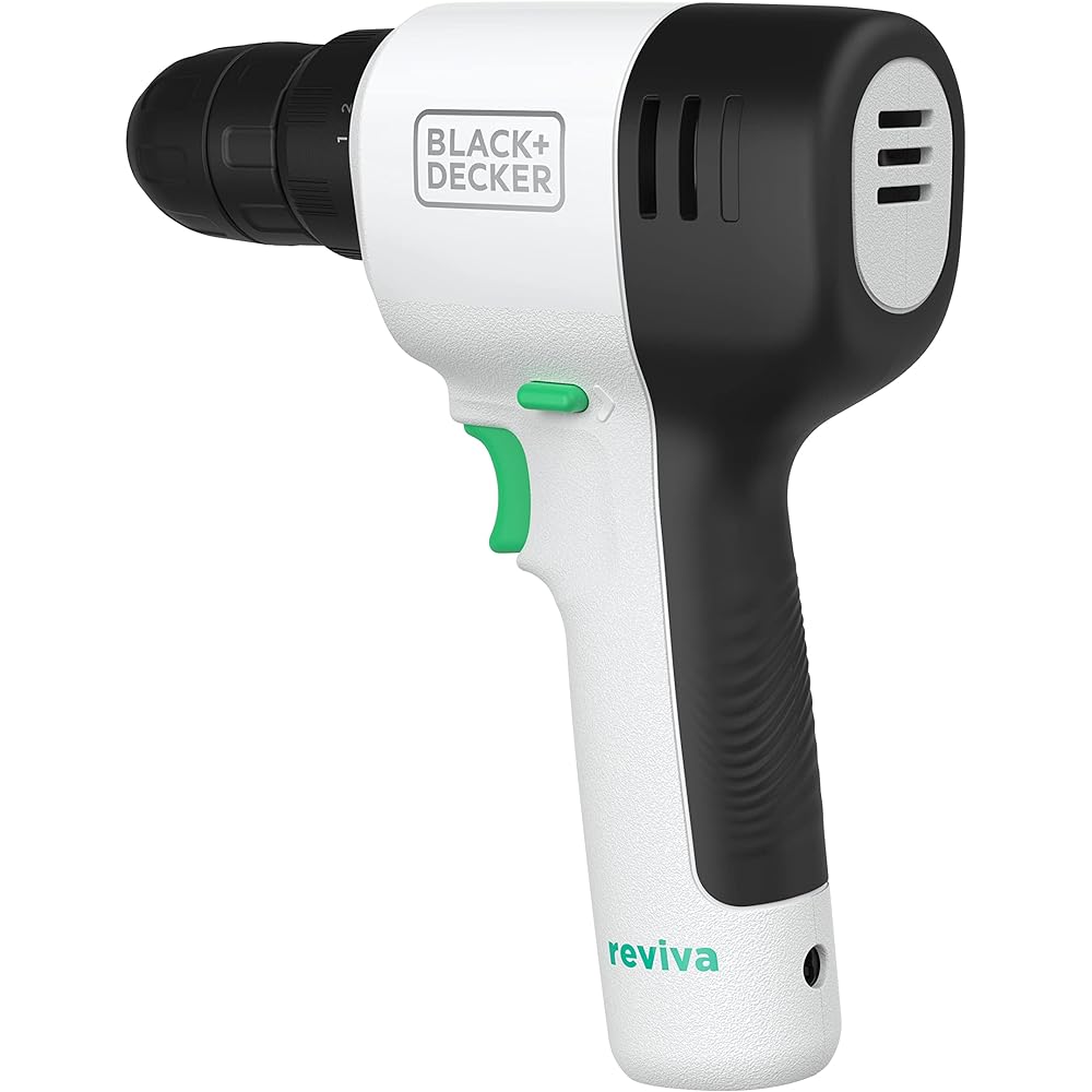Black and Decker Reviva Drill Driver 10.8V Cordless [Uses Recycled Materials] Power Tool Screw Tightening Drilling Sustainable DIY SDG REVDD12C-JP