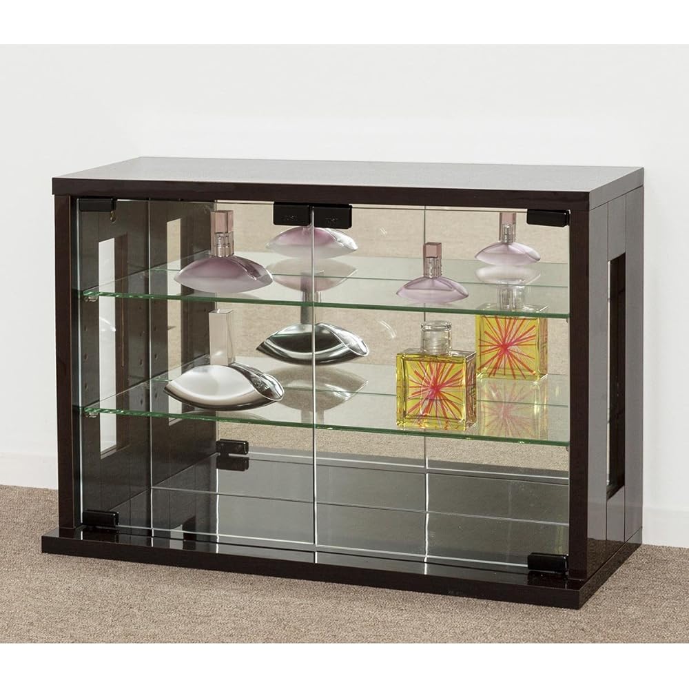 Kuroshio Glass Case Dark Brown Width 60 x Depth 23(20) x Height 40cm