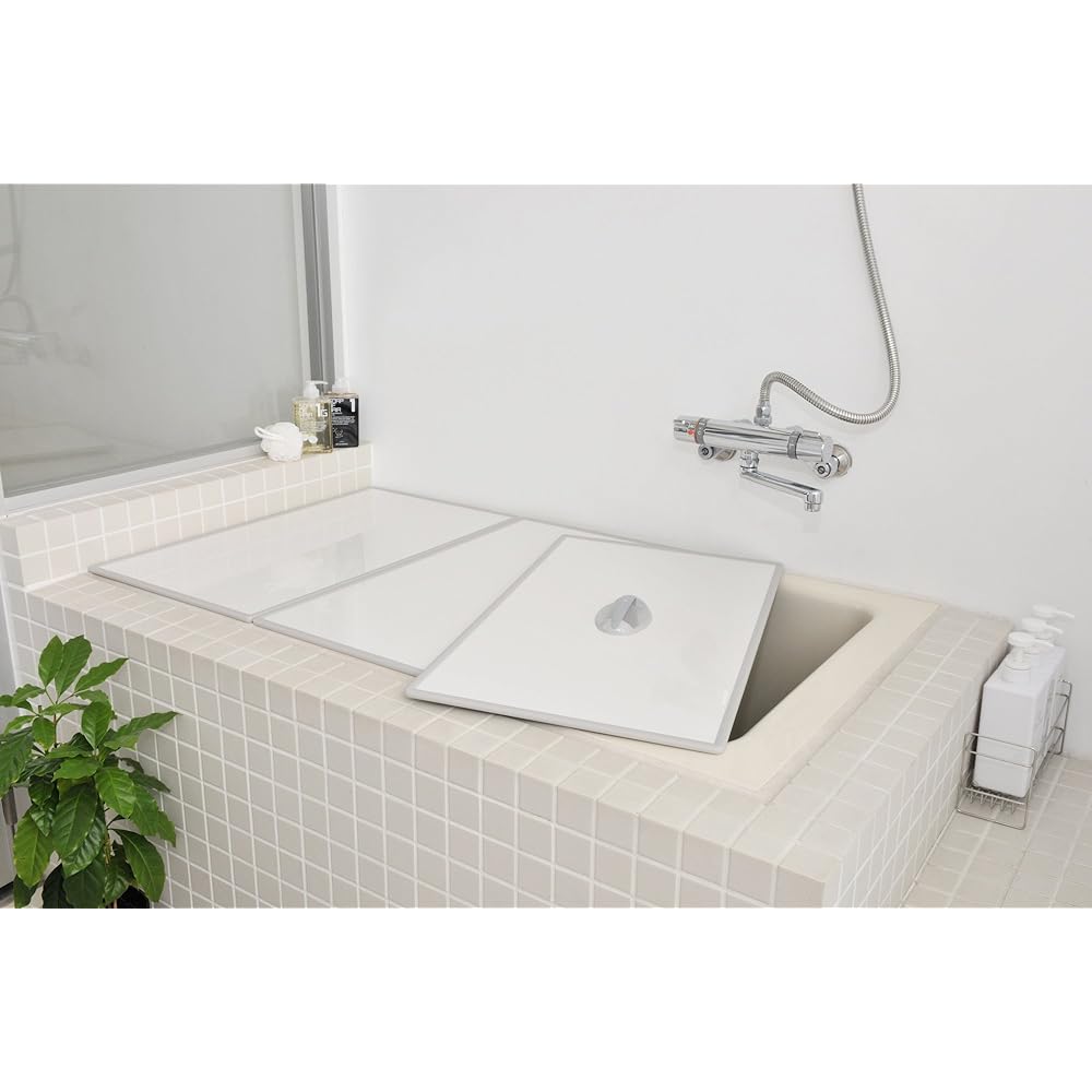 Topre Bath Lid Antibacterial Type Combination Type with Handle (3 Pieces) Width 1480mm x Depth 730mm x Height 10mm White/White L15