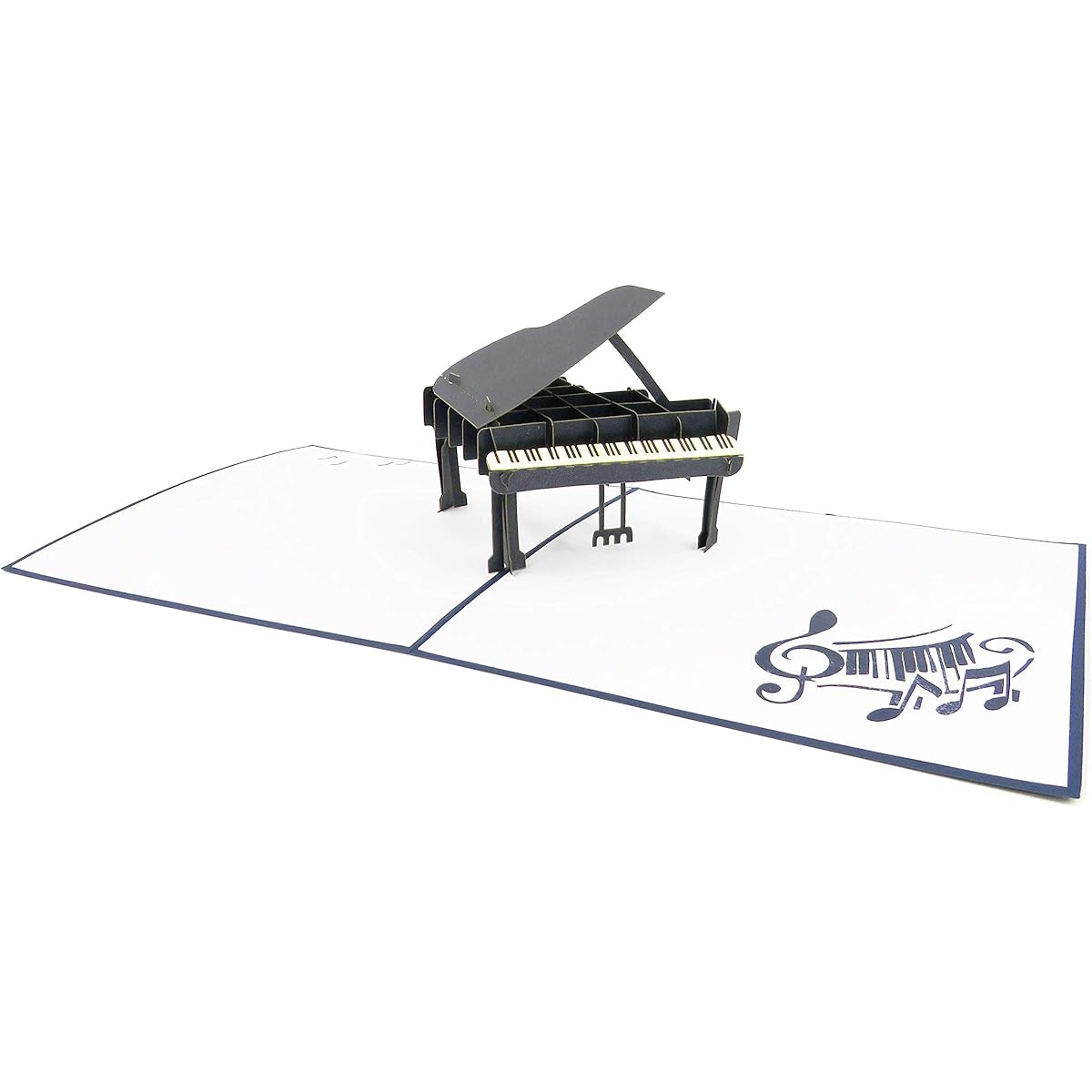 Grand Piano Pop Up Card for Any Occasion - Happy Birthday, Graduation, Retirement, Father's Day, Mother's Day - Musicians, Pianists, Music Lovers | Pop Card Express