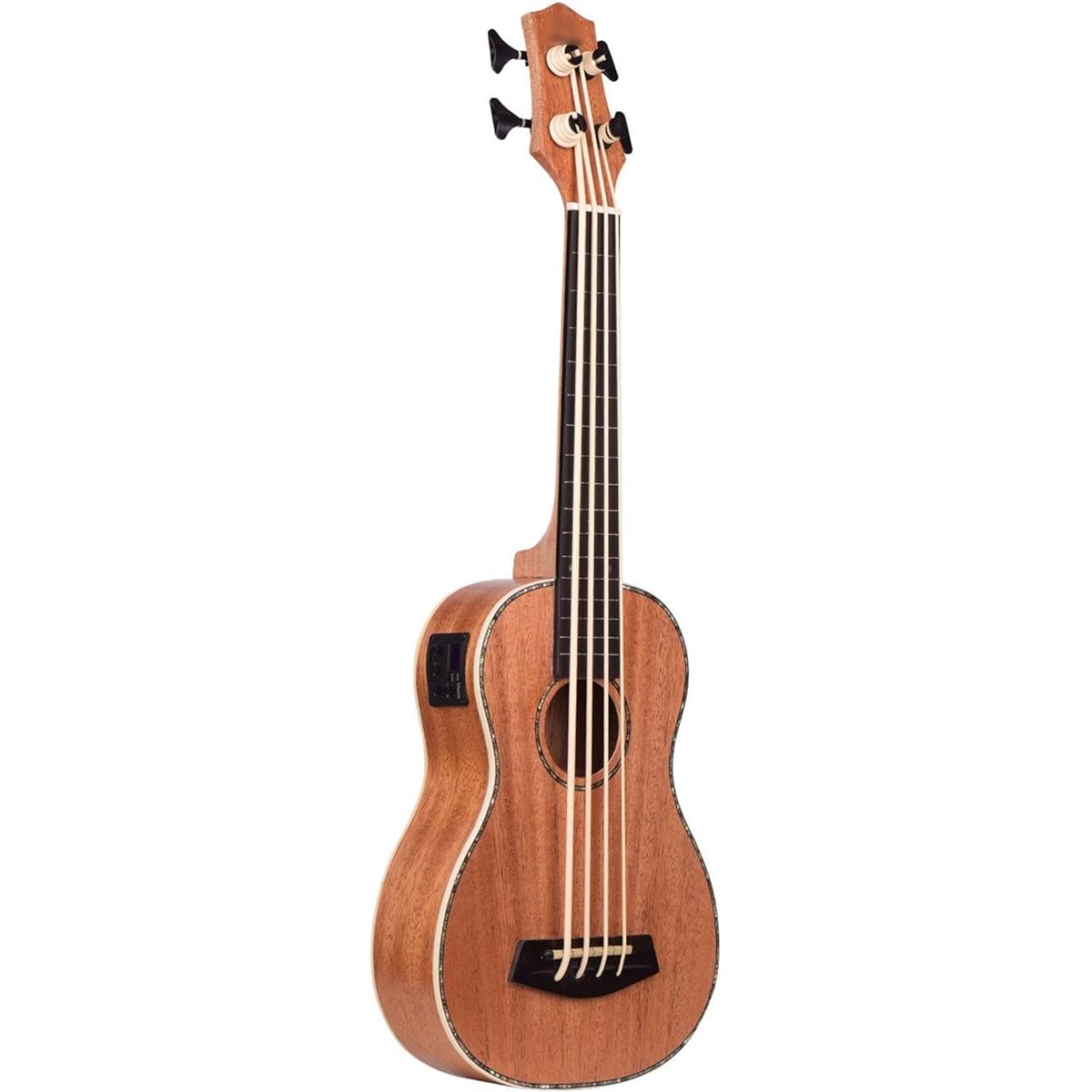 Ukulele 30 inch Electric Bass Ukulele Ukulele Uke Sapele Plywood Body Padauk Fretboard Rubber Strings Built-in Tuner EQ Fashion Clear Line Ukulele
