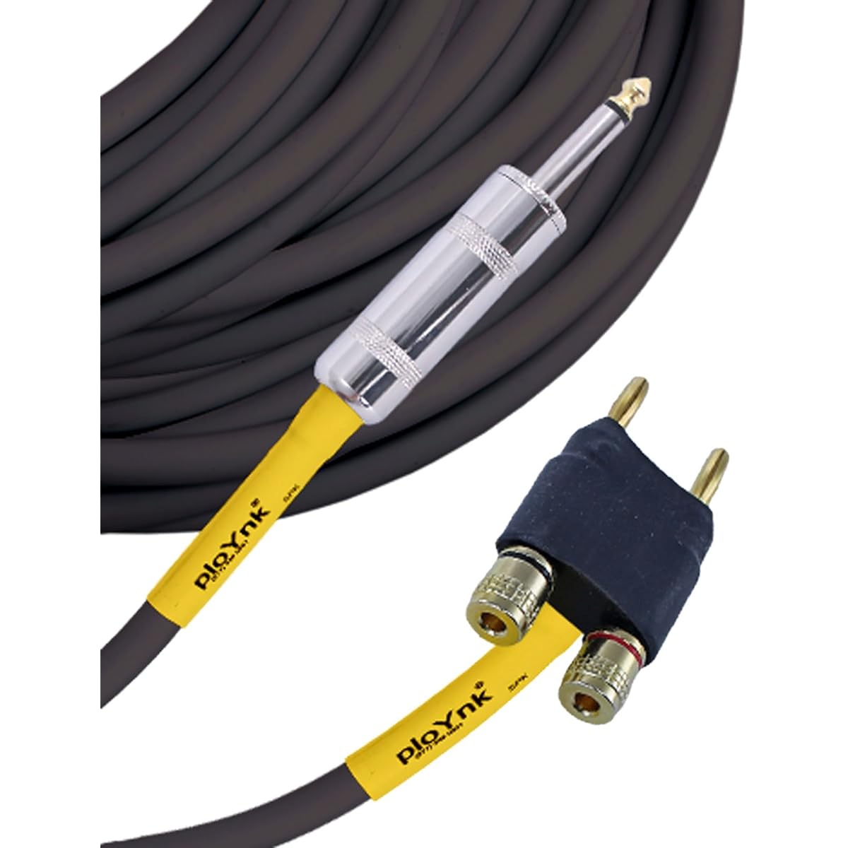 PLoynk Professional Audio Speaker Cable - 12 Gauge (50ft, Speaker to Banana)