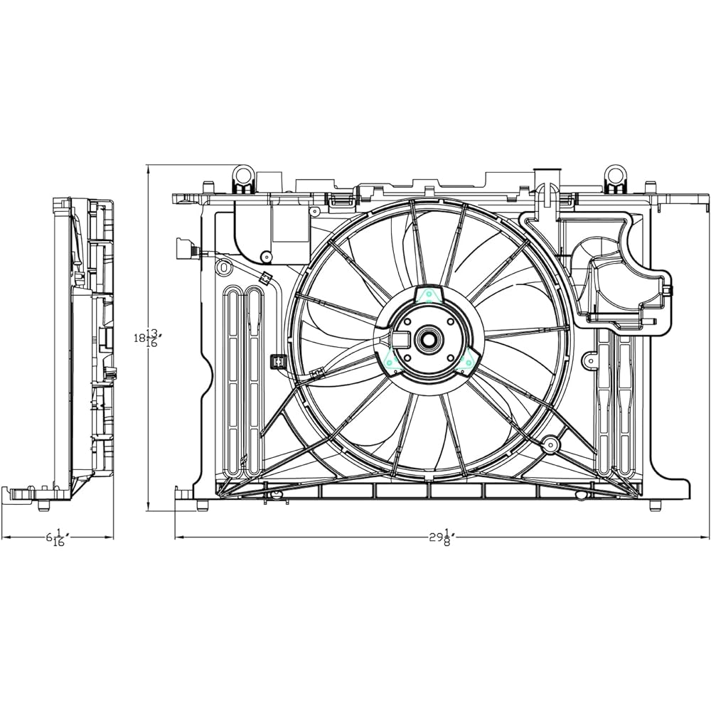 Compatible with TYC 623160 Toyota Corolla Replacement Cooling Fan Assembly