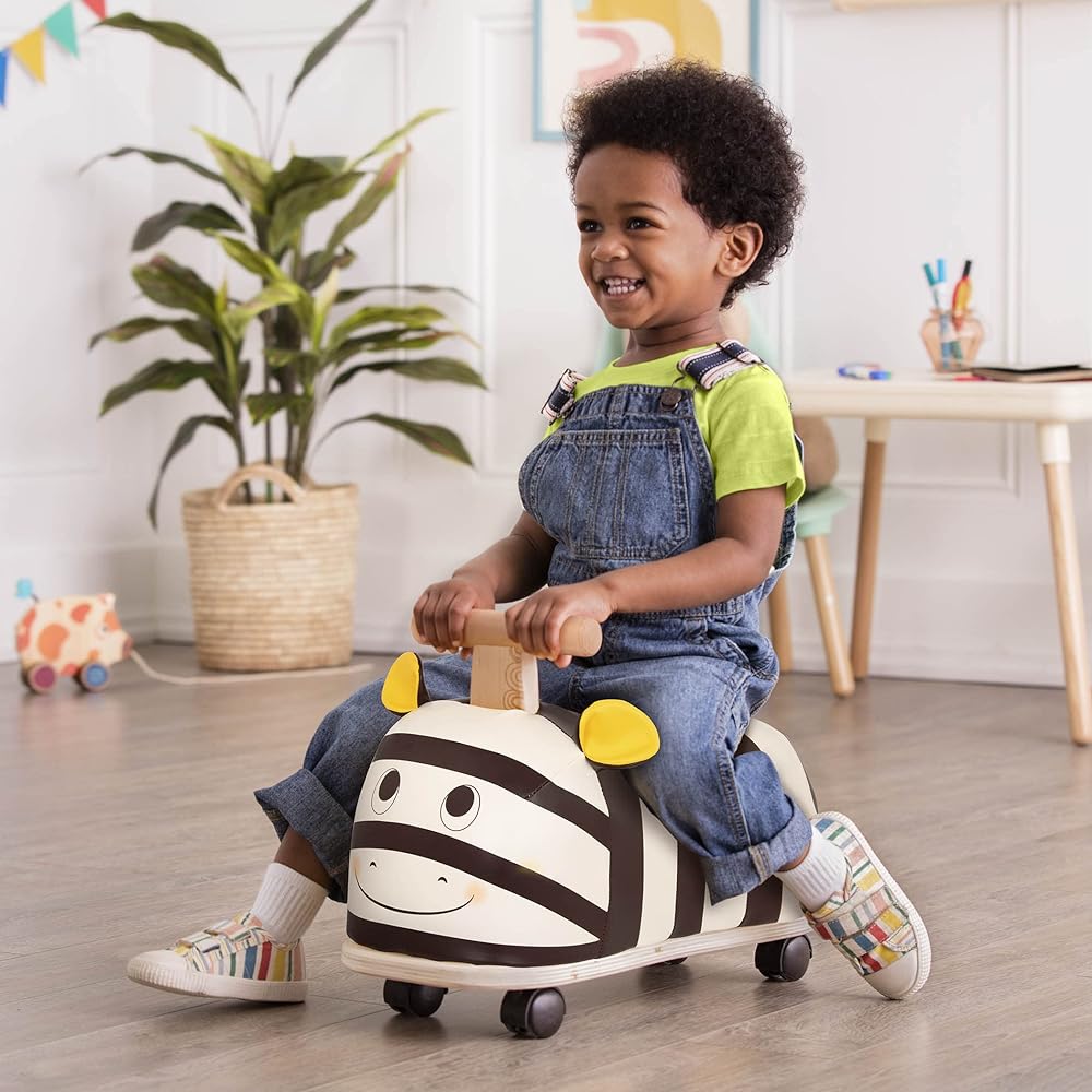 B. toys Wooden vehicle toy Shima Ride-on Car Foot kick riding toy Indoor Indoor 1 and a half years old 2 years old 3 years old