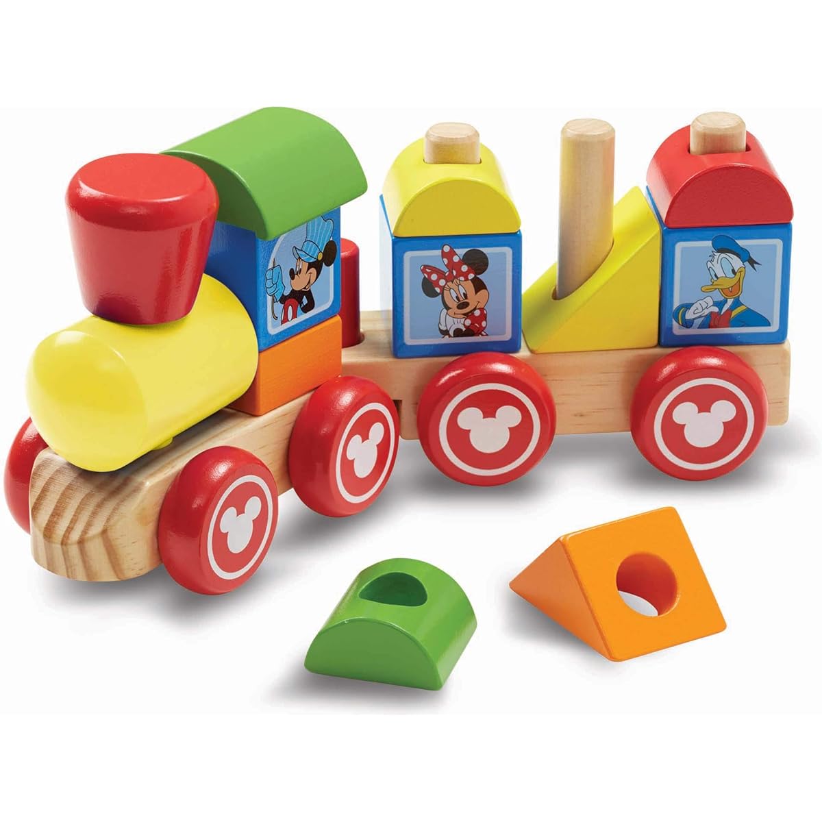Melissa & Doug Disney Mickey Mouse and Friends Wooden Stacking Train (14 Pieces)
