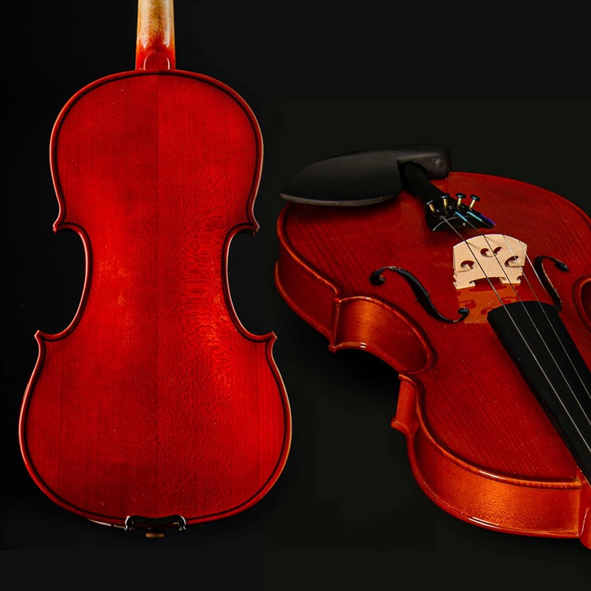 Christina V 02 4/4 Adult Beginner Full Size Violin, Violin Kit with Music Box, Violin Bow and Tuner, Instructions, Rosin, Shoulder Rest, Extra Strings and Cleaning Cloth (Exciting, 1/8)