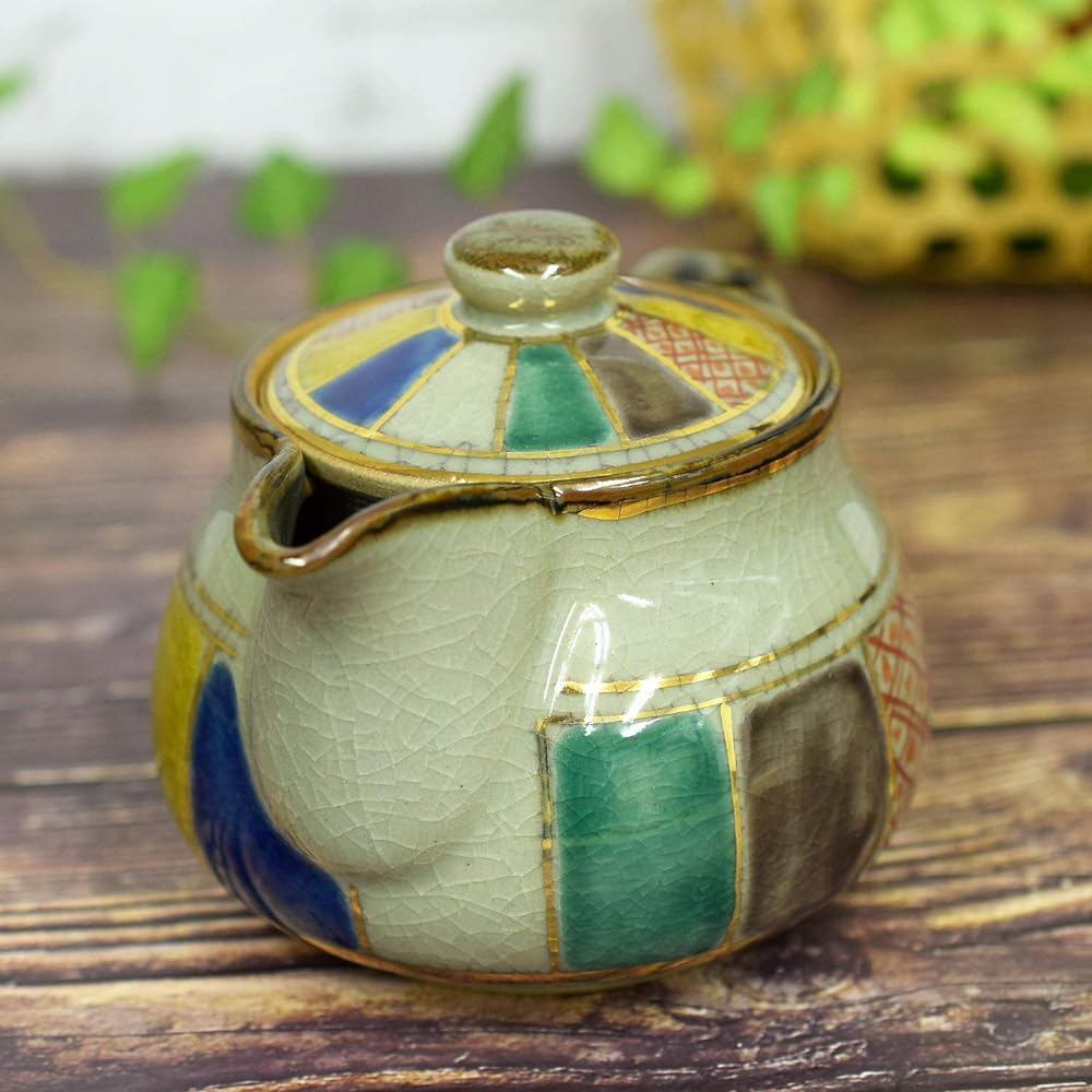 Teapot Stylish Tableware Kutani Ware Pot Paper Balloon Pottery Brand Japanese Tableware Made in Japan Comes with Tea Strainer Net