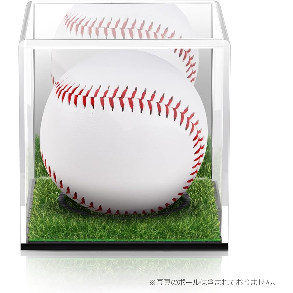 Baseball Ball Case Signed Ball Case Baseball Acrylic Display Case Protection Exhibition Dustproof Square Collection Case Transparent Case Set of 2