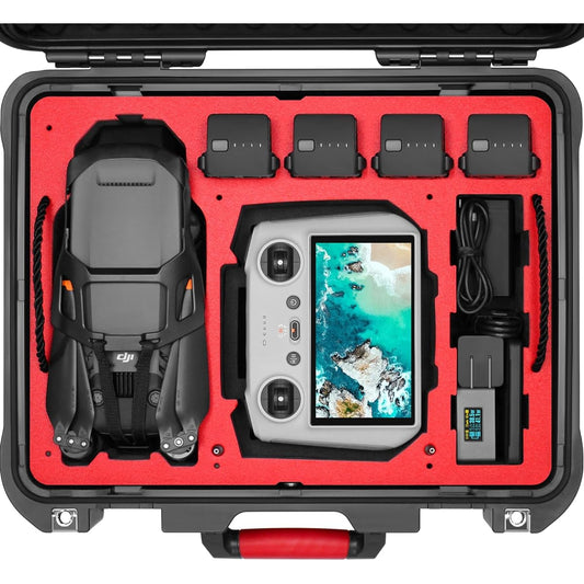 SYMIK P400-M3TL Mavic 3 Pro Triple Layer Waterproof Hard Carrying Case for DJI Mavic 3 Pro/Cine/Mavic 3/Classic/Fly More Combo with DJI RC/RC Pro/RC-N1 Remote Control Compatible with Landing Pad/iPad/Accessories