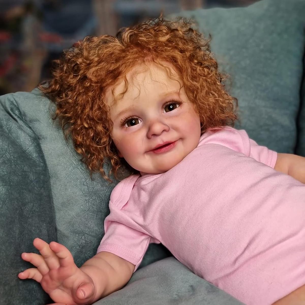 Pinky Reborn Lifelike 26" Reborn Baby Doll Girl Soft Silicone Vinyl Lifelike Newborn Baby Doll Lifelike Toy & Gift Set Ages 3+