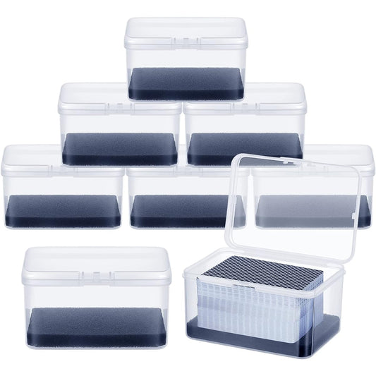 PerKoop Clear Plastic Card Case Playing Card Storage Box Holder Organizer for Travel Games 4.7 x 3.3 x 2.5'' Cards Not Included 8 Pieces