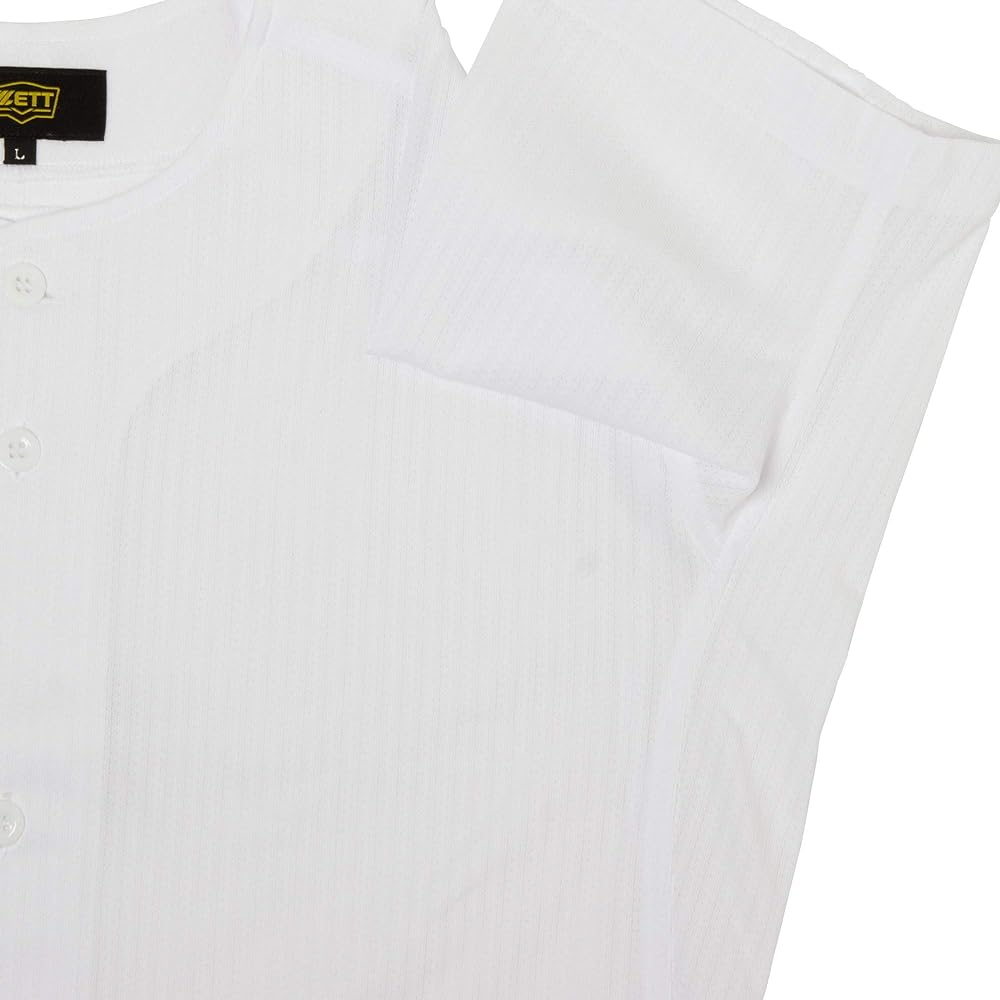 [ZETT] Unisex Mechapan Mesh Full Open Shirt 1100 Baseball Wear White S
