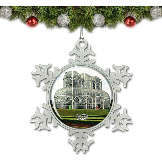 Umsufa Brazil Curitiba Botanical Garden Christmas Ornament Tree Decoration Crystal Metal Souvenir Gift