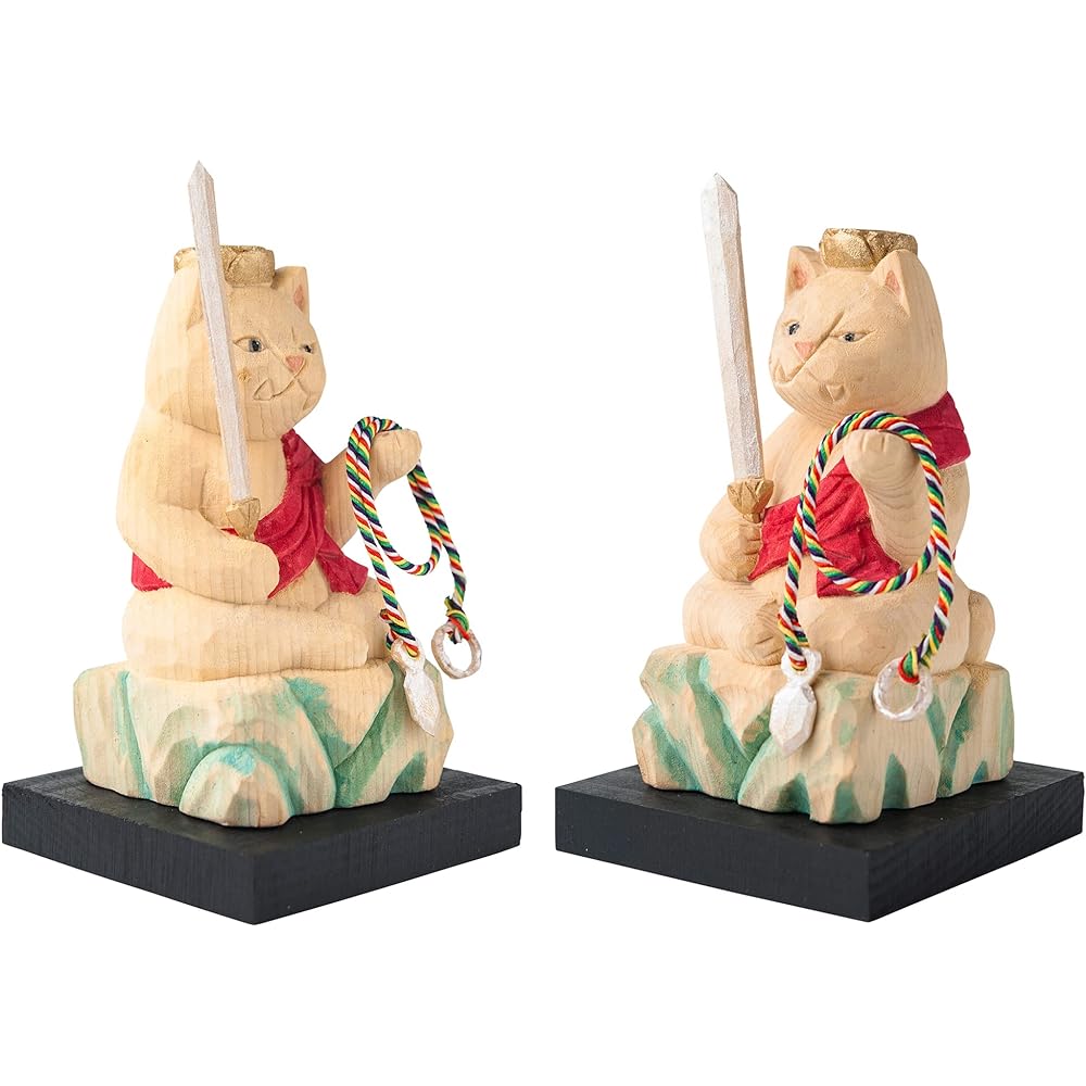 Cat Buddha Fudo Myoo (Guardian Principal Image of the Year of the Rooster) Buddha Shop Sakai Prototype Supervision_ Zodiac Guardian Principal Image Lucky Cat Maneki Cat Ornament (NB8 Fudo)