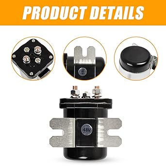 73231G01 48 Volt 4 Terminal Starter Solenoid for Yamaha G19 G22 EZGO Club Car DS & Precedent Electric JR1-H1950-00 586-120111 1018836-01 Replacement
