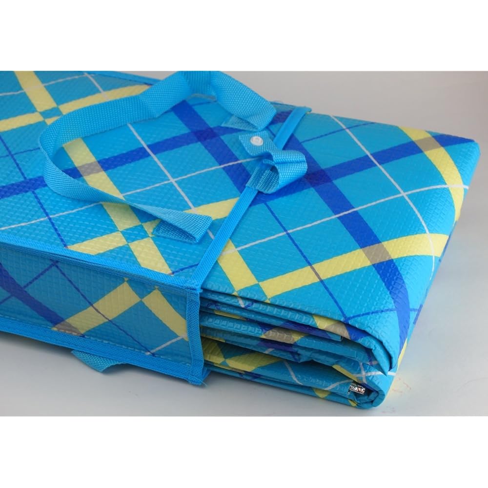 CAPTAIN STAG Cushion Leisure Seat Mat Blue Check