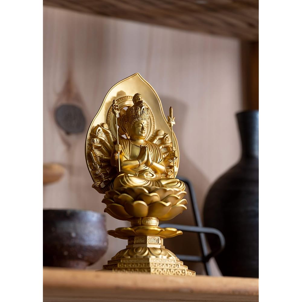 Buddha statue Thousand-Armed Kannon Bodhisattva 15.5cm (gold plated/24k gold) Buddhist sculptor: Hideun Makita Original model _ (born in the year of the Rat) Twelve Zodiac Guardian Zodiac Zodiac Takaoka Copperware