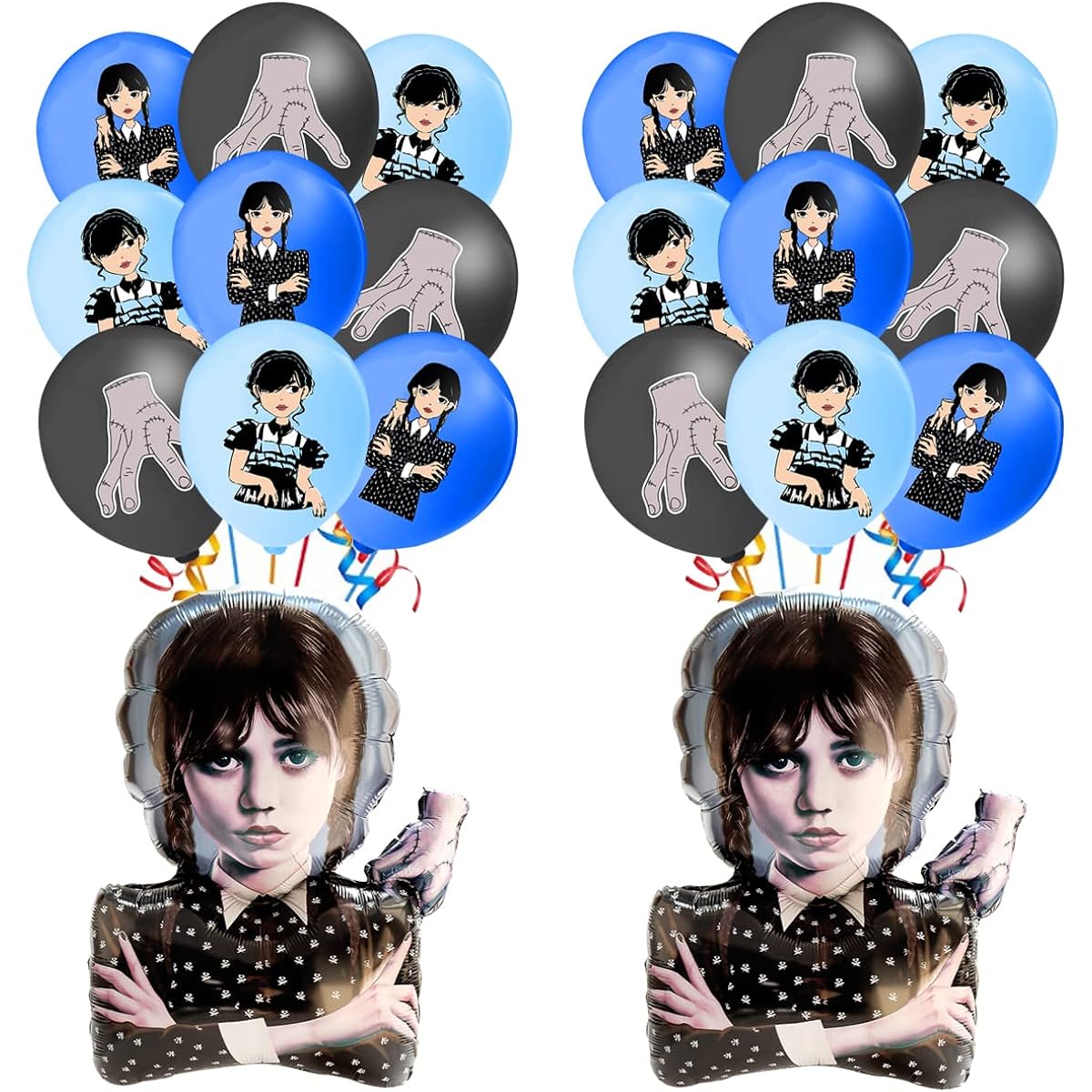 MC TTL-Wednesday Adams Party Wednesday Adams Balloons for Birthday Party Decorations