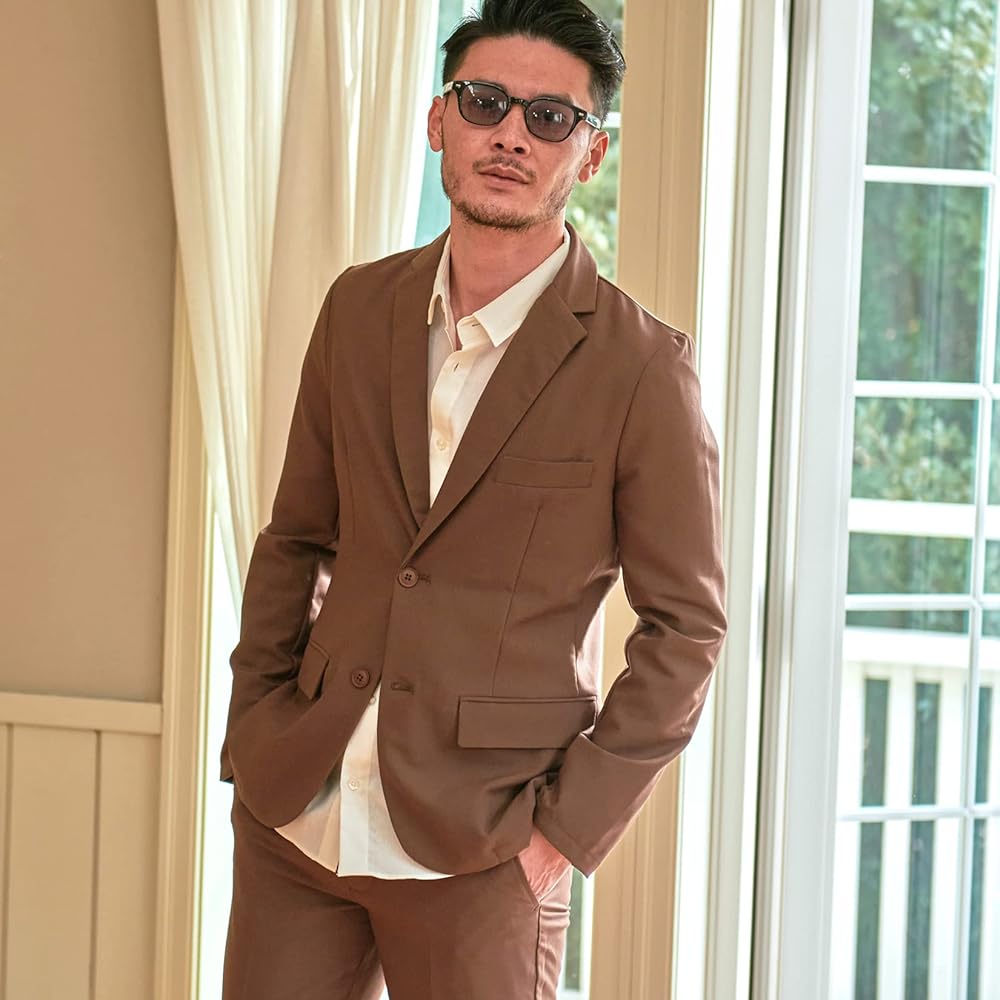 Cavalier Men's Unisex Top and Bottom Setup Tailored Jacket Long Pants Stretch CASH21-02