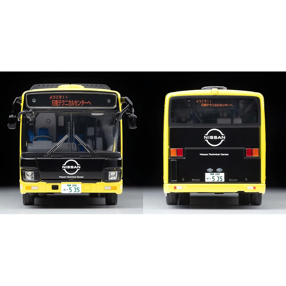 TOMYTEC Tomica Limited Vintage Neo 1/64 LV-N245e Isuzu Elga Nissan Shuttle Bus Ikazuchi Yellow/Black Finished Product
