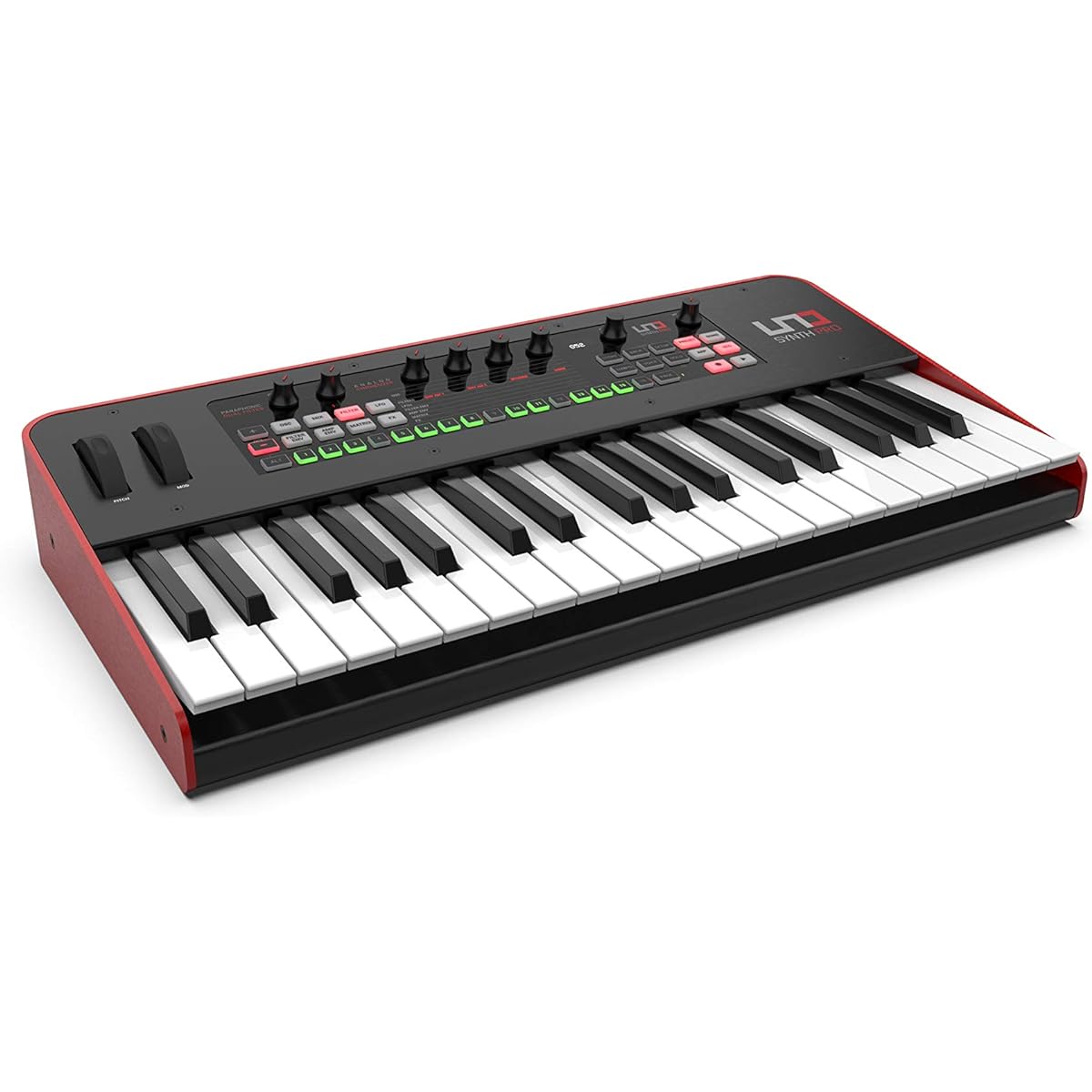 IK Multimedia UNO Synth Pro Analog Synthesizer 37 Keys Fatar Synth Action Keyboard Pitch Wheel Modulation Wheel Step Sequencer CV [Domestic Genuine Product]