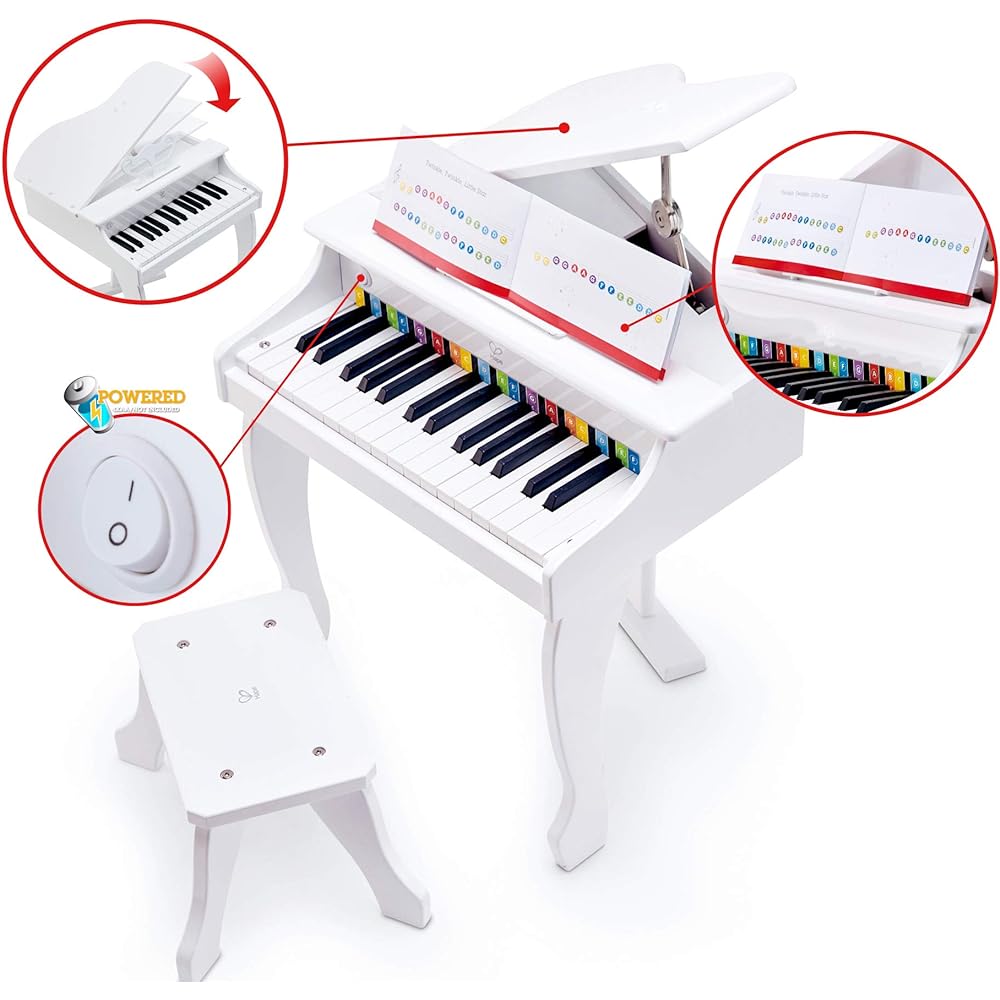 Hape Deluxe Grand Piano (White) E0338A