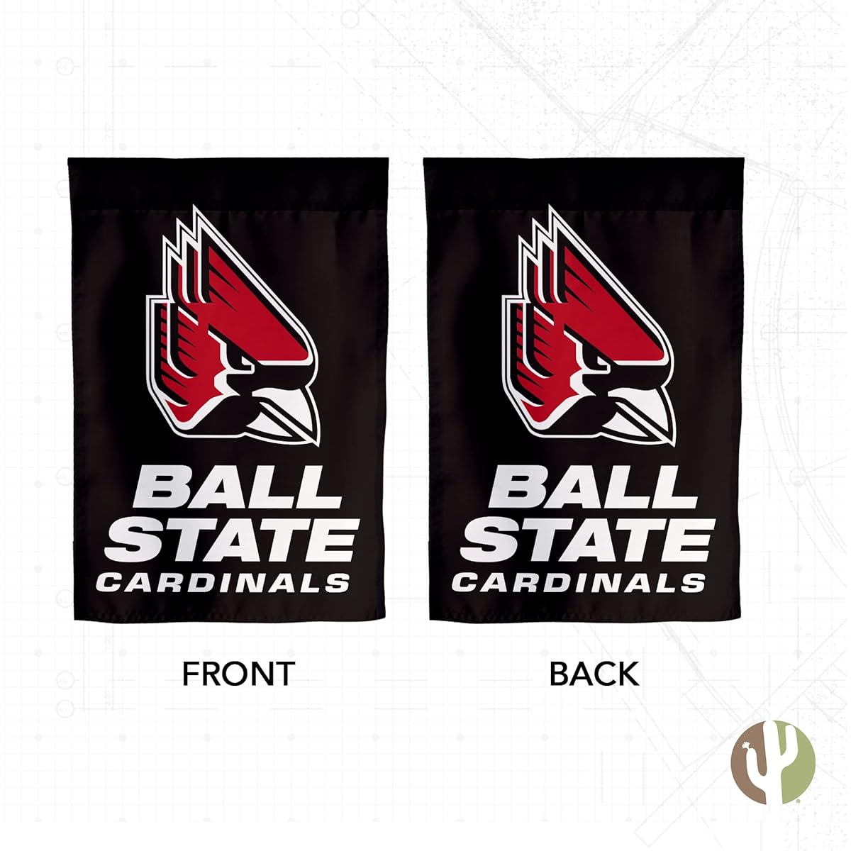 Ball State University Garden Flag BSU Cardinals Ball U Banner 100% Polyester (Design A)