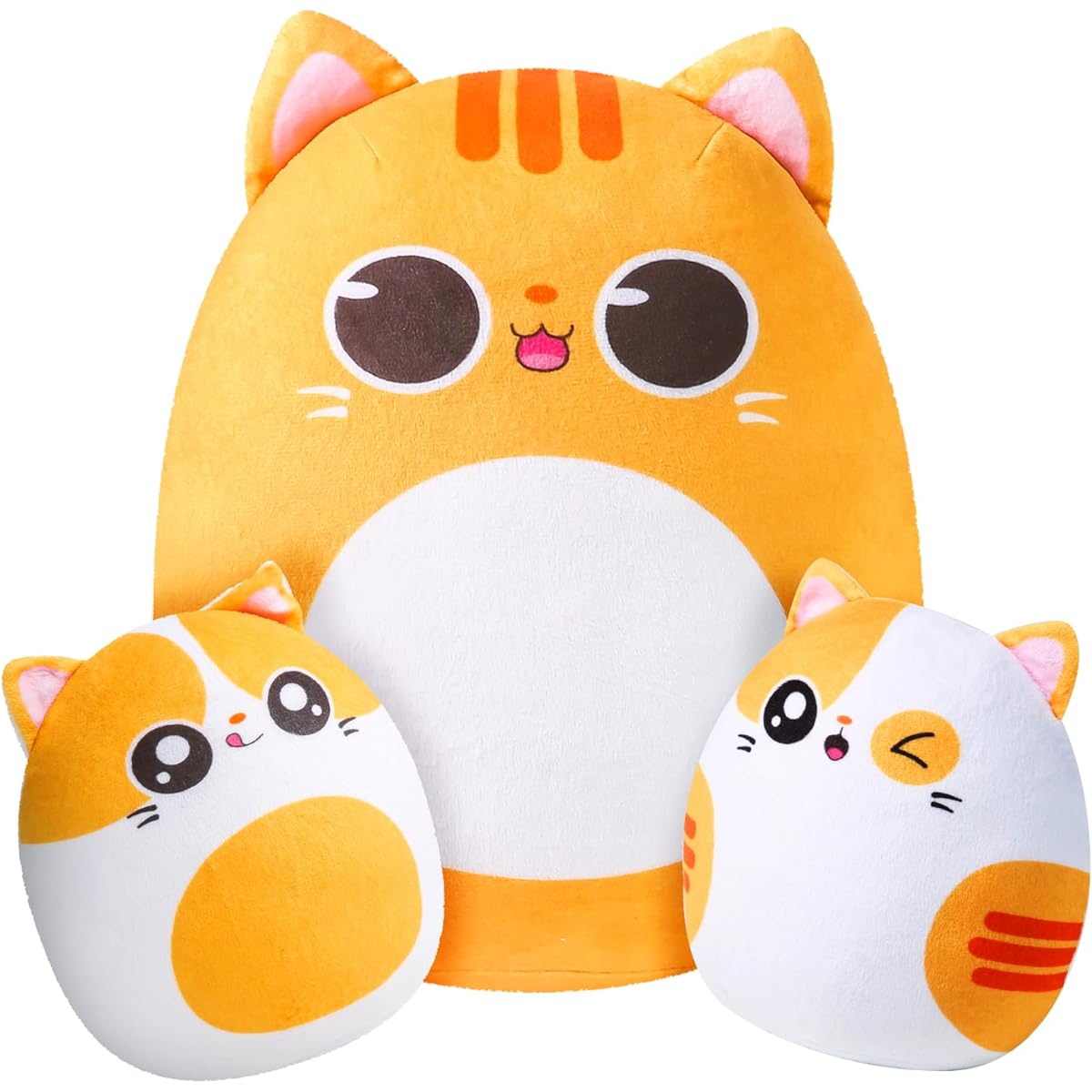 Officygnet Cat Plush Toys Set of 3 Cute Cat Stuffed Animals Cute Cat Plush Toys Cute Cat Plush Toys for Kids Girls Christmas Birthday Perfect Gift