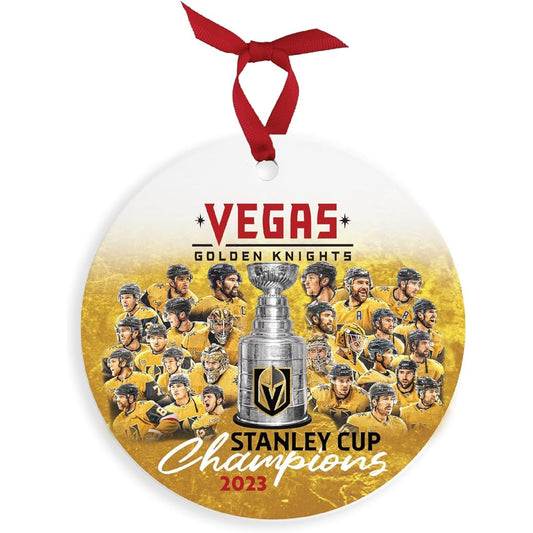 Vegas Knights Stanley Cup Ornament 2023 Champions We Want The Cup Golden Ornament