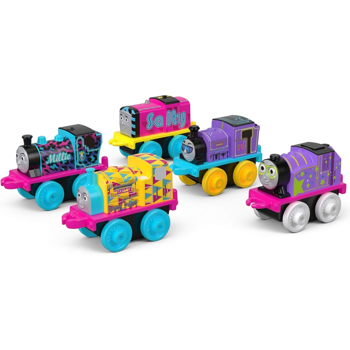 Thomas & Friends MINIS toy trains with glow-in-the-dark features