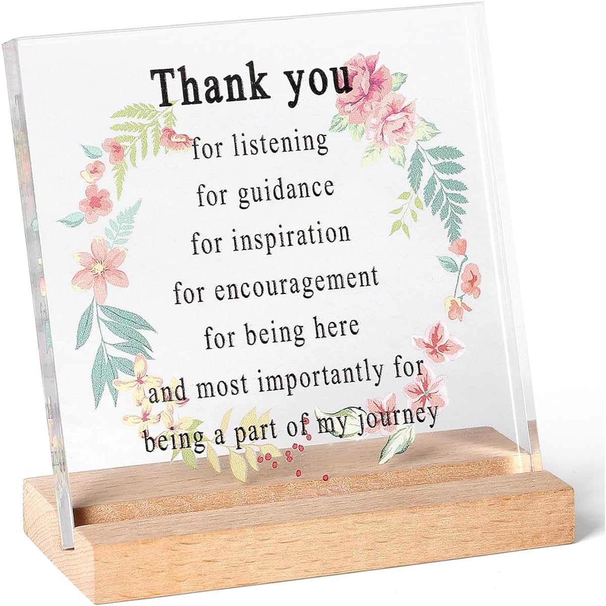 MAIBAOTA Thank You Gifts for Women Men Teachers Friends Wife Husband Girlfriend Boyfriend Acrylic Board Thank You Gifts for Women Men