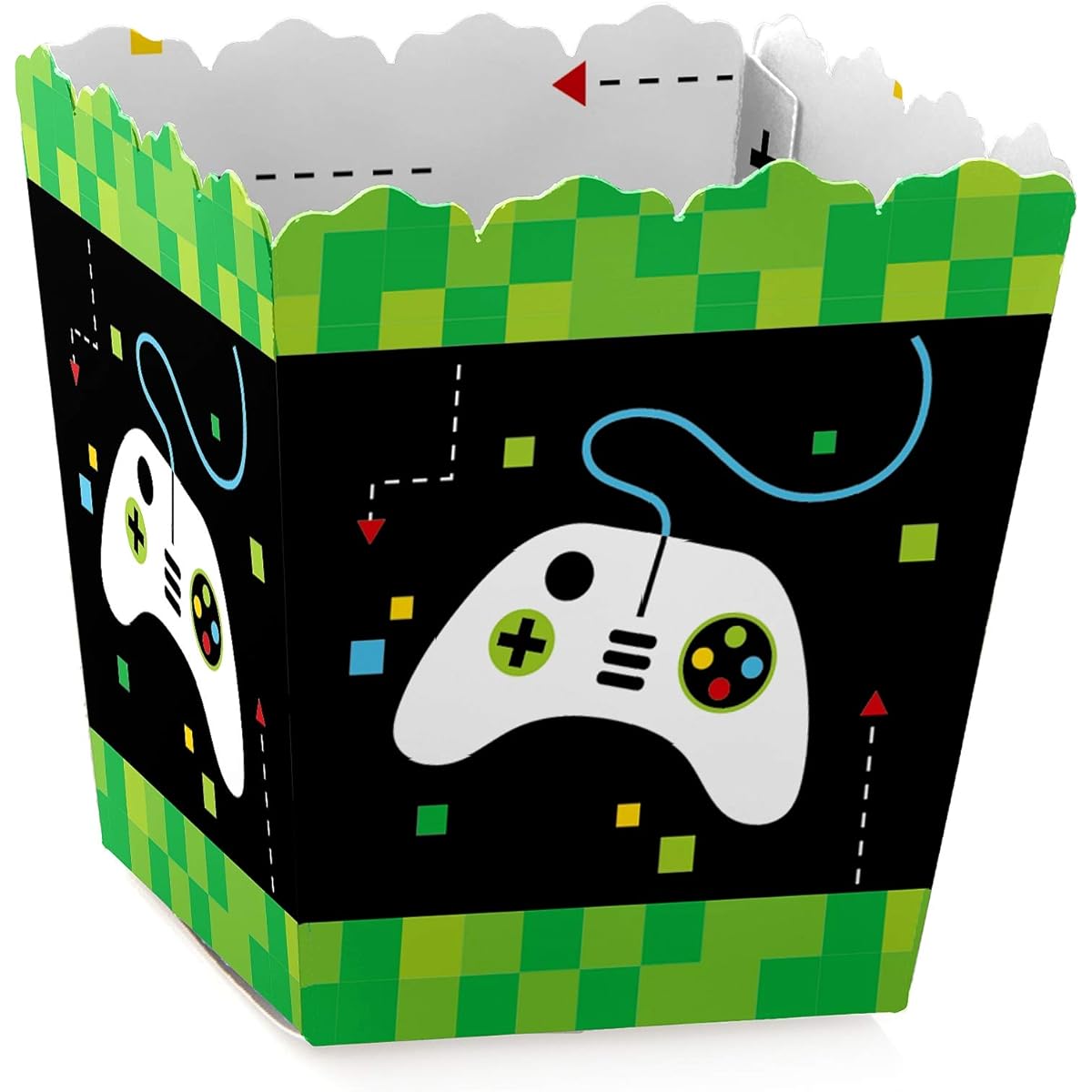 Game Zone - Party Mini Favor Boxes - Pixel Video Game Party Birthday Party Treats Candy Boxes - Set of 12