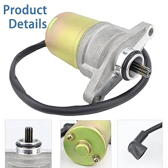STABSOLI Starter Motor & Drive & Solenoid Relay GY6 47cc 49cc 50cc Scooter Moped ATV Go Kart Taotao SUNL ROKETA Tank JCL