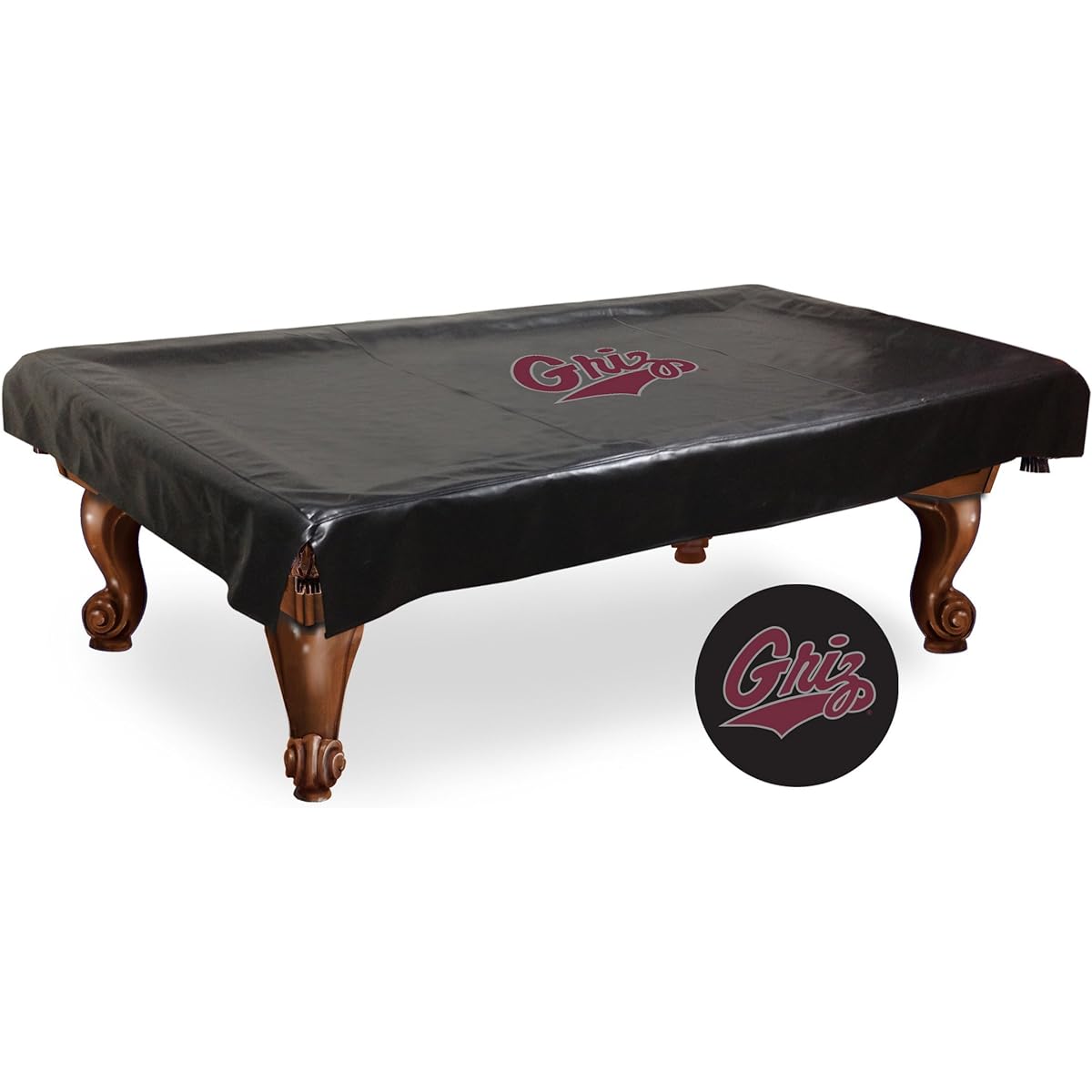 Montana Grizzlies HBS Black Vinyl Billiards Pool Table Cover