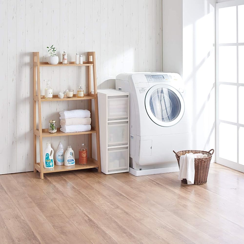 Tenma Kitchen Storage Fabier Skipita Skipita Stocker Wide 3 Tiers White Width 27 x Depth 45 x Height 85cm S-030W