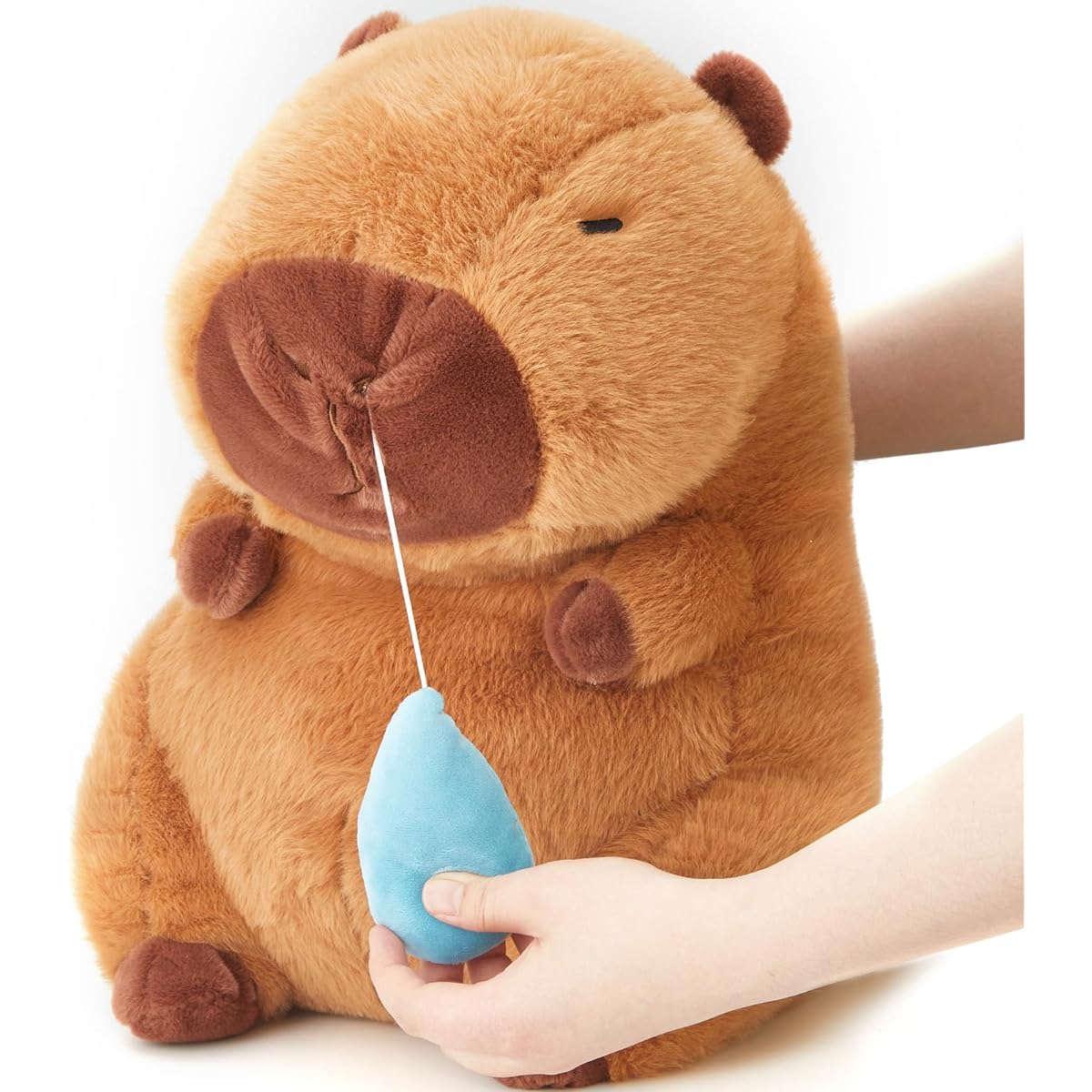 Simgoing 13 Inch Capybara Stuffed Toy Capybara Stuffed Toy Capybara Stuffed Toy Soft and Comfortable Brown Capybara Doll Pillow for Girls Boys Home Decoration Birthday Gift (Orange) (Runny Snot)