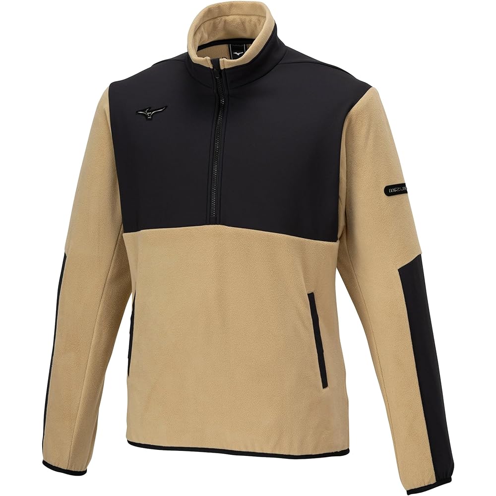 [Mizuno] Training Wear Hybrid Fleece Half Zip Long Sleeve Pullover Water Repellent Stretch 32MCA559