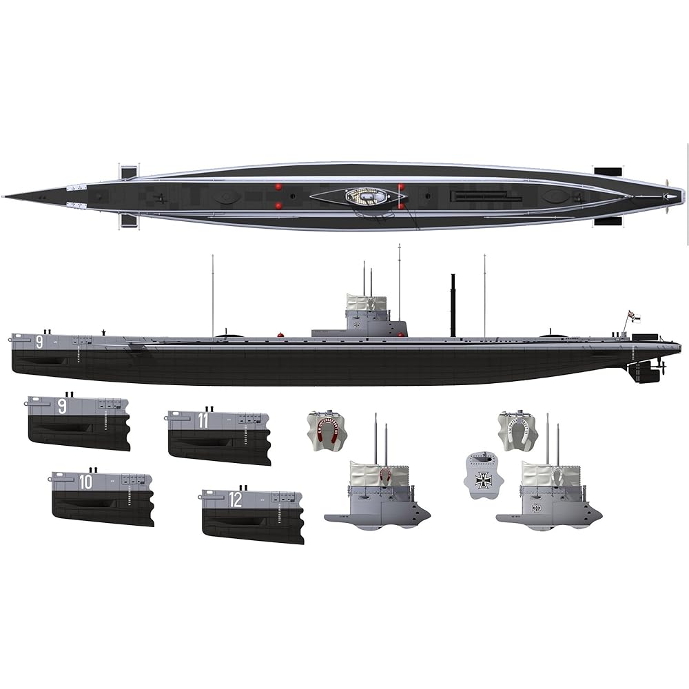Das Werk 1/72 World War I German U-Boat SM U9 Plastic Model USCDW72001